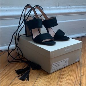 Madewell Suede “Octavia” Sandals w/ Tie Straps